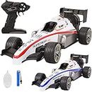 Jack Royal High Speed RC Car Remote Control 2WD F1 Car for Boys | Smoke Spray Remote Car for Kids 5+ Years | Scale 1:14 Big Formula Car Toys for Boys with Light and Flame - Rechargeable
