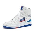 Avia 830 Men’s Basketball Shoes, Retro Sneakers for Indoor or Outdoor, Street or Court, Sizes 8 to 13, White/Navy Blue/Red, 8