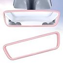 Rear View Mirror Cover Pink Rear View Mirror Accessories, Car Rear View Mirror Protector Frame Silicone Automotive Mirror Frame, Car Pink Accessories for Car (Pink)