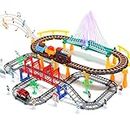 Toddler Train Set Toy, Electric Train Track Playset for 3 4 5 Years Old Kids, Boys and Girls