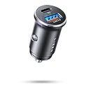 LISEN USB C Car Charger Adapter iPhone 15 Pro Max Car Charge Fast 48W All Metal Lighter USB Charger Smallest PD 30W Flush Fit Car Charger USB C for iPhone 14 13 12 Galaxy S23/22 Pixel iPad Pro-Black