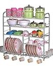 AVAIL Stainless Steel Over Sink Dish Drainer Rack | Space Saving Dish Drying Rack | Plate Cutlery Stand | Kitchen Utensil Rack | Kitchen Organizer, (30x31 Inch)