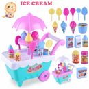 Kids Gift Ice Cream Trolley Play Set Kids Pretend Play Toy Food Toys New!