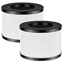 2 Pack TZ-K1 Replacement Filter Compatible with ToLife TZ-K1 Air Puri-fier, FreAire KN6391, and AROEVE MK01 MK06, 3-in-1 H13 HEPA Filter, Activated Carbon and Pre-filter, 360° Rotating Filter(White)