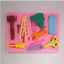 Lovely Silicone Cake Fondant Mold Topper Hammer Spanner Tools DIY Baking Moulds