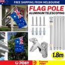 1.55M Aluminum Telescoping Australian Flag Pole Flagpole Kit Holder Set AU