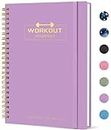 Fitness Workout Journal for Women & Men, A5(5.5" x 8.2") Fitness Workout Planner for Goal Tracking, Progress and Weight Loss at Home & Gym- Purple