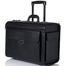 Alpine Swiss Rolling 17" Laptop Briefcase on Wheels Attache Lawyers Case Legal Size Black