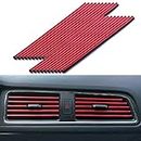 20 Pieces Car Air Conditioner Decoration Strip for Vent Outlet, Universal Waterproof Bendable Car Vent Outlet Trim Strip Chrome, Suitable for Most Air Vent Outlet, Car Accessories Interior (Ice Red)