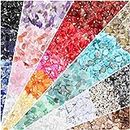 Crystals Stone Beads for Jewelry Making, 800 Pcs Natural Chip Stone Beads 5-8 MM Irregular Gemstones Bulk Multicolored Crystal Loose Rocks for Earrings Beads Making, Necklace, Bracelet, DIY Art Crafts