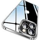 CASEKOO Crystal Clear für iPhone 13 Pro Max Hülle [Nie Vergilbung] [Unzerstörbarer Militärschutz] Stoßfeste Kratzfeste Schutzhülle Transparent Case Dünne Handyhülle iPhone 13 Pro Max - Durchsichtig