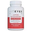 Viteyes Lutein & Astaxanthin – Relieve Eye Fatigue, Hydrate & Firm Skin, Blue Light Protection, Immune Support, 20 mg Lutein, 4 mg Astaxanthin, Eye Vitamins, Doctor Trusted Brand, 30 Capsules