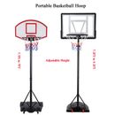 Portable Basketball Hoop Outdoor Goals System Adjustable Height Stand for Kids 