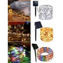 Outdoor Solar String Light 100 LED 100M Copper Wire Fairy String Lamp Xmas Decor