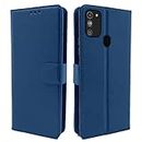 Pikkme Samsung Galaxy M21 2021 / M30s / M21 Flip Cover Leather Wallet Case & Cover Shockproof TPU for Samsung Galaxy M21 2021 / M30s / M21 (Blue)