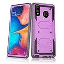 Asuwish Phone Case for Samsung Galaxy A20 A30 A50 Cover Hybrid Shockproof Drop Proof Full Body Protective Accessories Rugged Gaxaly M10s A50S A30S A 30 50 50S 30S 20A S50 50A SM-A205U Women Men Purple