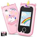 3 4 5 Year Old Girl Gifts, Unicorn Kids Phone Toys for 3-8 Year Old Girls Educational Smartphone Music Toy for Kid Electronic Games for Children Age 4-6 Birthday Present Horse Jouet Cadeaux Enfant