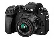 Panasonic LUMIX DMC-G7KEB-K Professional Camera with Lens - Black, 14 - 42 mm