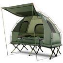 Costway 2-Person Camping Tent Cot 5-in-1 Folding Camping Bed Tent Sleeping Bags
