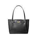 Michael Kors handbag for women Reed Large Logo Tote Bag MK bag for women (Black)