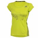 adidas Damen Sportshirt Clima Running Shirt Fitness Badminton Tee solar yellow