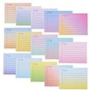 EOOUT 15 Pack Lined Sticky Notes, 750 Sheets to Do List Sticky Notes, 3x4 Inch Sticky Notes with Line, Self-Stick Notes, Square Sticky Notes for Office, Home, School, Meeting
