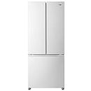 Galanz GLR16FWED08 3 French Door Refrigerator with Bottom Freezer & Adjustable Thermostat, 16 cu ft, White