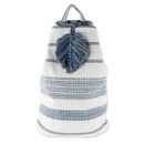 'Blue and Off-White Cotton Shoulder Bag (15 Inch)'
