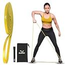 Slovic Yellow Resistance Bands for Workout for Men and Women (1 Year Warranty) Resistance Band Set & Exercise Band for Home Gym Fitness Pull Up Band & Toning Band 100% Natural and Unbreakable Rubber