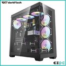 DarkFlash Computer PC Case Tempered Glass ATX Mid-Tower Gaming Tower  (DS900)