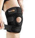 Kossto Open Patella Knee Brace with Adjustable Bi-Directional Straps - Relieves Arthritis, Torn Meniscus, ACL/MCL, Running Sports, Joint Pain Relief for Men & Women (Pair)