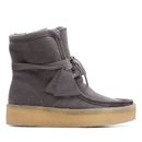 Clarks Wallabee Cup Hi 26168656 Womens Gray Suede Lace Up Casual Dress Boots