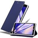 Cadorabo Case Compatible with Nokia Lumia 1520 in Classic Dark Blue - Protective Case with Magnetic Closure, Stand Function and Card Slot