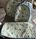Pfaltzgraff Summer Breeze Cloth Appliance Covers Set of 3 Quilted