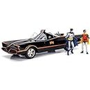 DC Comics Classic TV Series Batmobile Die-cast Car, 1:18 Scale Vehicle & 3" Batman & Robin Collectible Figurine 100% Metal