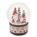 NAT & Jules Fun Santa Claus Winter Red Gnomes 6 x 4.5 inch Musical Glitter Snow Globe: Plays Tune We Wish You A Merry Christmas - Perfect Accent Décor for The Holidays or Everyday, Gnome Friends