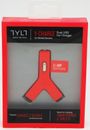 NUEVO Cargador de Coche Tylt Y-CHARGE 2.1 Doble 2-USB ROJO Teléfono DC iPhone 6+/5s/5/iPad/4