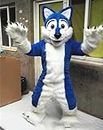 PROPSCOS Long Fur Furry Grey Wolf Husky Dog Fox Fursuit Mascot Fancy Party (S)