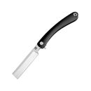 Artisan Cutlery Orthodox Framelock Folding Knife 4.13in Closed 2.75in Satin Bohler M390 SS Blade Black Titanium Handle Pocket Clip Metal Tin Black