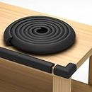 HomeAra 2M Baby Safety Bumper Strip - Table Desk Edge Guard with 3M Tape - Corner Protector for Children - Foam Protection Strip for Furniture - Childproofing Essential (Black - 2METER)