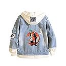 GO2COSY Anime Cosplay Soul Eater Denim Jacket Sweatshirt Hoodie Fleeces Costume Pullover Style F, 11, XX-Large
