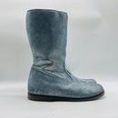 Mini Boden Boots Girls EU 36 US 4 Blue Glitter Knee High Casual Zip Shoes