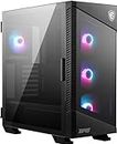 MSI MPG VELOX 100R Mid-Tower PC Case - E-ATX Motherboard Capacity, Tempered Glass Door, 4 x 120mm ARGB Fans, Mystic Light, Supports 2 x 360mm Radiators & Side Ventilation Configurations