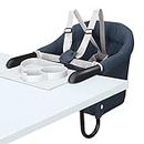 Hook On Chair, Safe and High Load Design, Fold-Flat Storage and Tight Fixing Clip on Table High Chair, Machine-Washable and Avoid Cracking Fabric, Removable Seat Cushion, Fast Table Chair