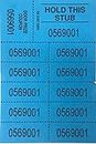 Auction Tickets-10 Number (Blue) 100ct