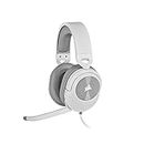 CORSAIR HS55 Stereo Gaming Headset (Leatherette Memory Foam Ear Pads, Omni-Directional Microphone, Multi-Platform Compatibility with Included Y-Cable Adapter) White (CA-9011261-AP)