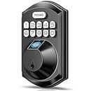 TEEHO TE002 Fingerprint Door Lock - Keyless Entry Door Lock - Electronic Keypad Deadbolt Lock - Smart Locks for Front Door - Door Lock with Code - Auto Lock - Easy Installation - Matte Black