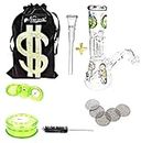 Newzenx® Glass Percolator Ice Bong Ricky & Morty 8 Inch Bong (for Oil/Honey/Herb/All-in-One) Included Velvet Pouch & Accessories