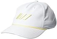 adidas Standard 5-Panel Rope Golf Hat, White/Almost Yellow, One Size