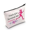 MEIKIUP Track and Field Lover Gift Track Survival Kit Athlete Cosmetic Bag Track and Field Runners First Aid Kit Track and Field Coach Travel Storage Bag (Track Survival Kit)